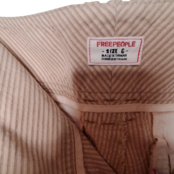 Free People Striped Pants, Women’s Wide Leg Lightweight Slacks Size 6 - Picture 8 of 8